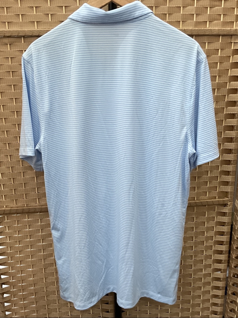 Nike Light Blue Thin-Striped Performance Polo NWOT - Picture 2 of 6